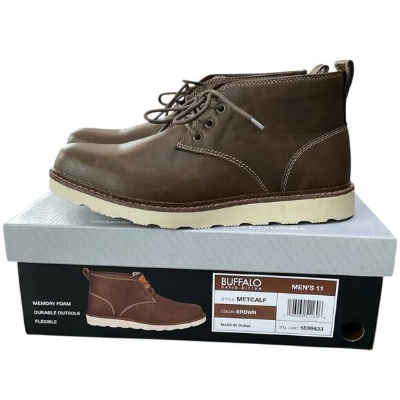Buffalo David Bitton Brown Chukka Boots Size 11 NEW NIB
